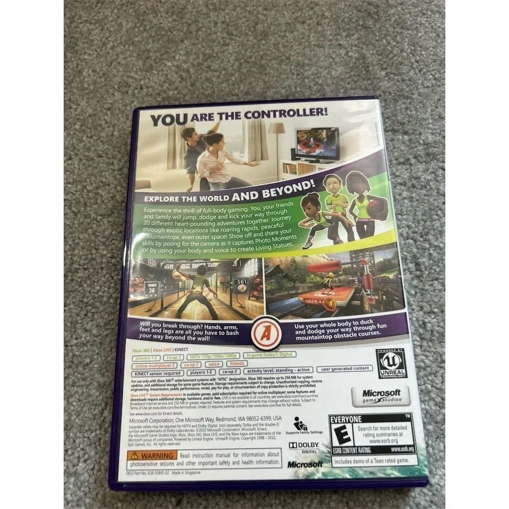 Kinect Adventures! Xbox 360 Game Complete with Manual 2010 E Rating